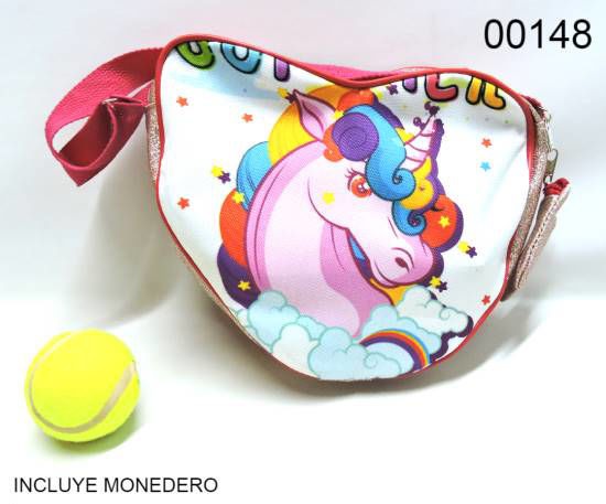 Imagen de CARTERA FORMA DE CORAZON CON MONEDERO GLITER 10.23